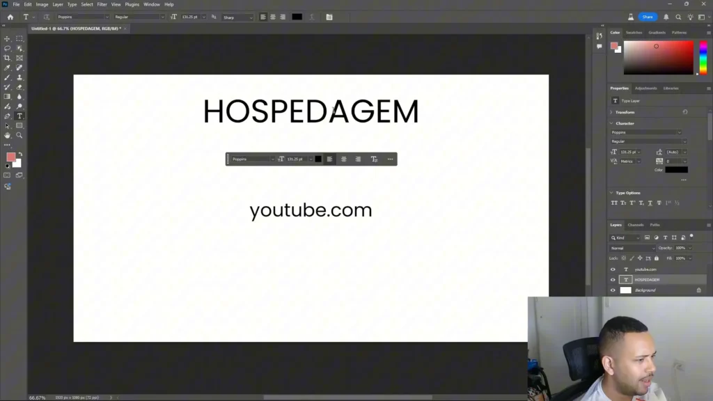 Exemplo de hospedagem